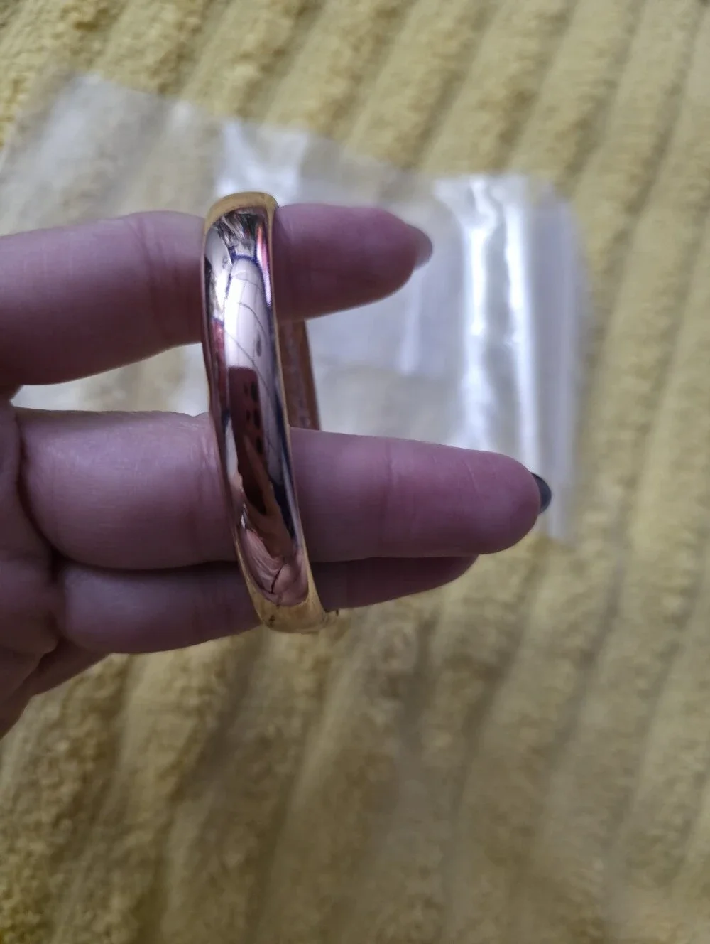 Rose Gold Tone Women's Hinged Bangle Bracelet